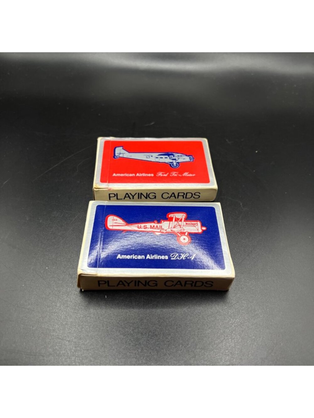Vintage American Airlines Playing Cards Decks Ford Tri-Motor DH-4 Planes Collect